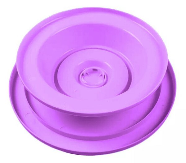 Platou rotativ decorare tort, tampon silicon, 28 x 23 x 7cm, mov