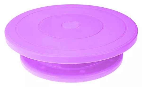 Platou rotativ decorare tort, tampon silicon, 28 x 23 x 7cm, mov