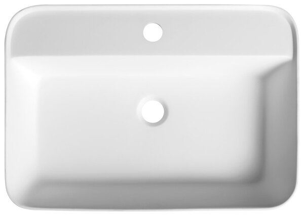 Sapho Sapho, chiuveta BRAHEA, Rockstone, 55x39 cm, mat alb, BE755