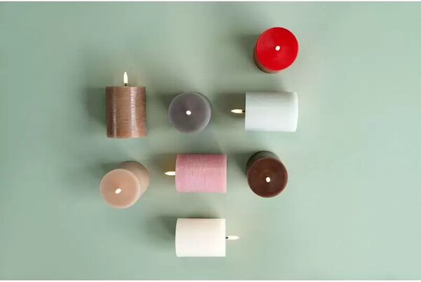 Pillar Candle LED 7,8 x 20,3 cm Rustic Red - Uyuni Lighting