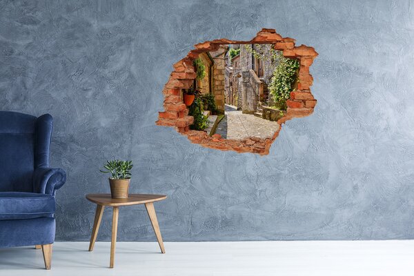 Fototapet 3D gaură în perete Un oraș fermecător din Italia