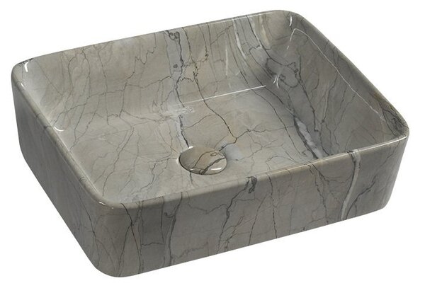 Sapho Sapho, chiuveta ceramica DALMA 48x13x38 cm, grigio, MM513