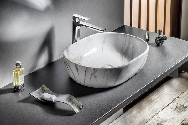 Sapho Sapho, chiuveta ceramica DALMA 42x16,5x42 cm, grigio, MM113