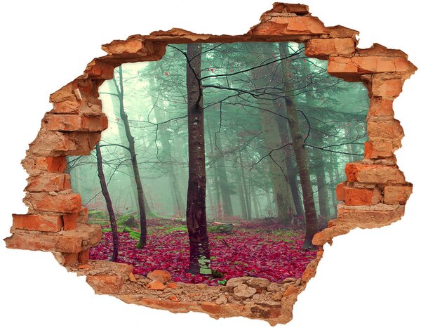 Fototapet 3D gaură în perete Frunze de toamna