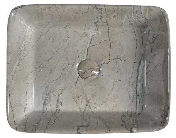 Sapho Sapho, chiuveta ceramica DALMA 48x13x38 cm, grigio, MM513