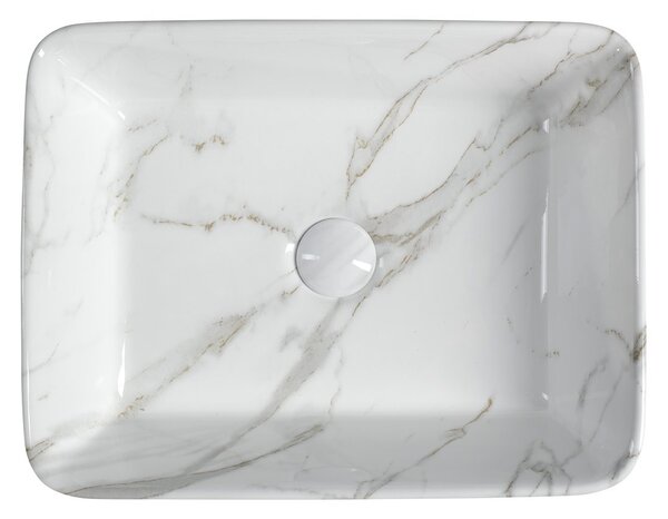 Sapho Sapho, chiuveta ceramica DALMA 48x13x38 cm, carrara, MM517