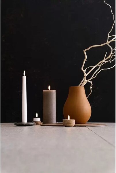 Pillar Candle LED 7,8 x 20,3 cm Rustic Sandstone - Uyuni Lighting