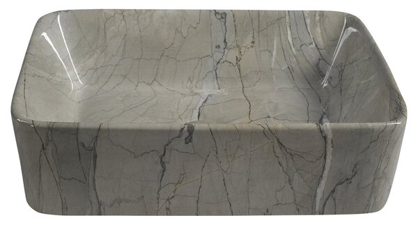 Sapho Sapho, chiuveta ceramica DALMA 48x13x38 cm, grigio, MM513