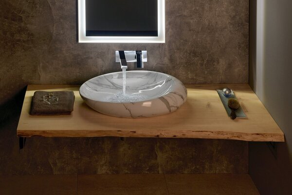 Sapho Sapho, chiuveta ceramica DALMA 68x16,5x44 cm, carrara, MM317
