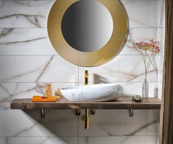 Sapho Sapho, chiuveta ceramica DALMA 68x16,5x44 cm, carrara, MM317