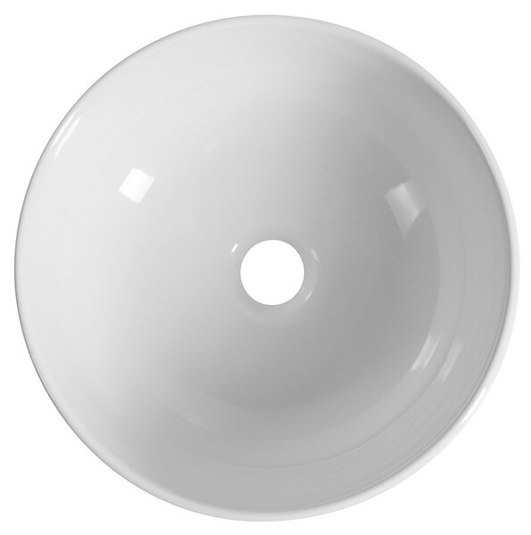 Sapho Sapho, chiuveta ceramica blat EMMI, diametru 33 cm, alb, TU0077