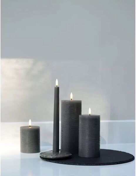 Pillar Candle LED 7,8 x 20,3 cm Rustic Grey - Uyuni Lighting