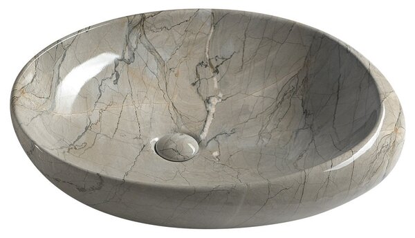 Sapho Sapho, chiuveta ceramica DALMA 68x16,5x44 cm, grigio, MM313