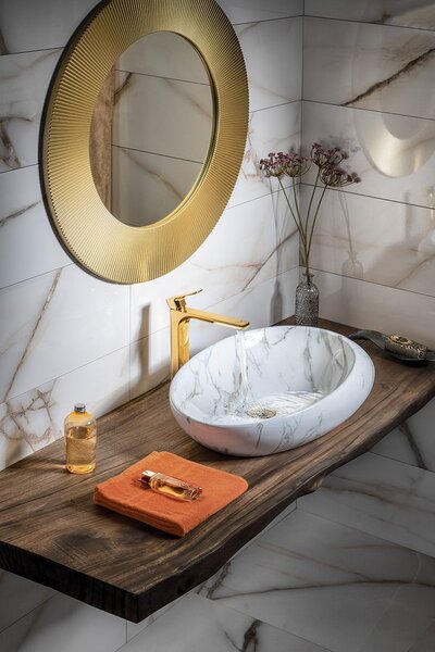 Sapho Sapho, chiuveta ceramica DALMA 68x16,5x44 cm, carrara, MM317