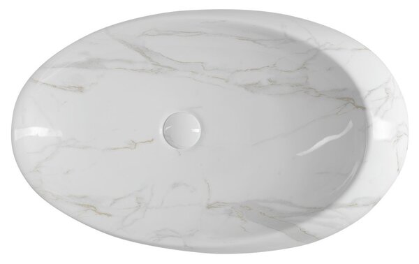 Sapho Sapho, chiuveta ceramica DALMA 68x16,5x44 cm, carrara, MM317
