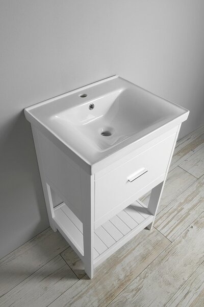 Aqualine Sapho, dulap de lavoar ETIDE 51,5x86x44 cm, alb mat, ET515