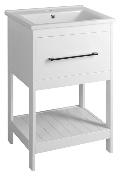 Aqualine Sapho, dulap de lavoar ETIDE 51,5x86x44 cm, alb mat, ET515