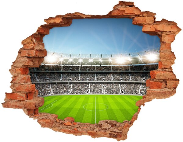 Autocolant un zid spart cu priveliște Stadionul de fotbal în acțiune
