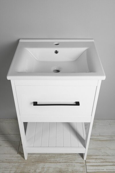 Aqualine Sapho, dulap de lavoar ETIDE 51,5x86x44 cm, alb mat, ET515