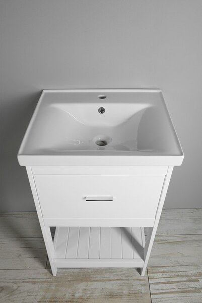 Aqualine Sapho, dulap de lavoar ETIDE 51,5x86x44 cm, alb mat, ET515