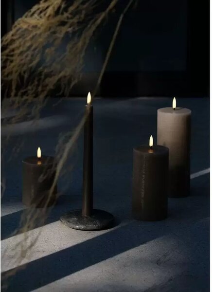 Pillar Candle LED 7,8 x 20,3 cm Rustic Brown - Uyuni Lighting