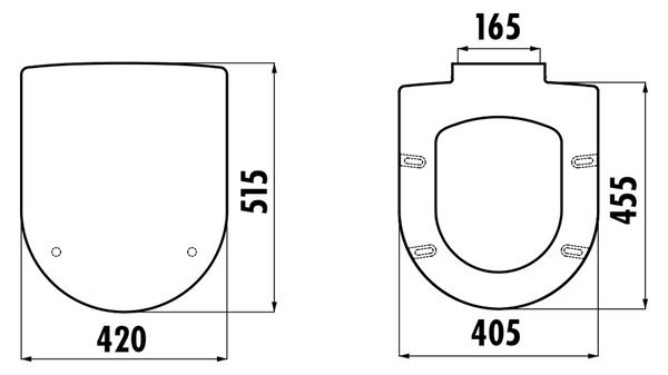 Sapho Sapho, scaun WC GRANDE, Soft Close, alb, KC1403.01.0000E