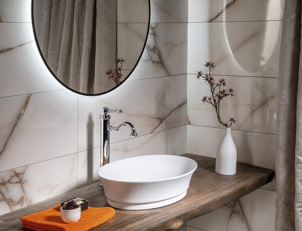 Sapho Sapho, chiuveta ceramica IDEA 42x18x42 cm, deasupra, fara preaplin, WH100