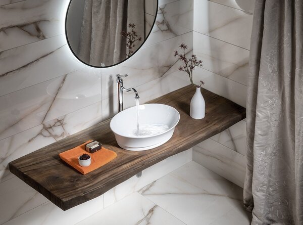 Sapho Sapho, chiuveta ceramica IDEA 42x18x42 cm, deasupra, fara preaplin, WH100