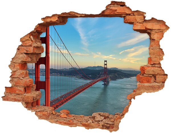 Autocolant gaură 3D Podul din San Francisco