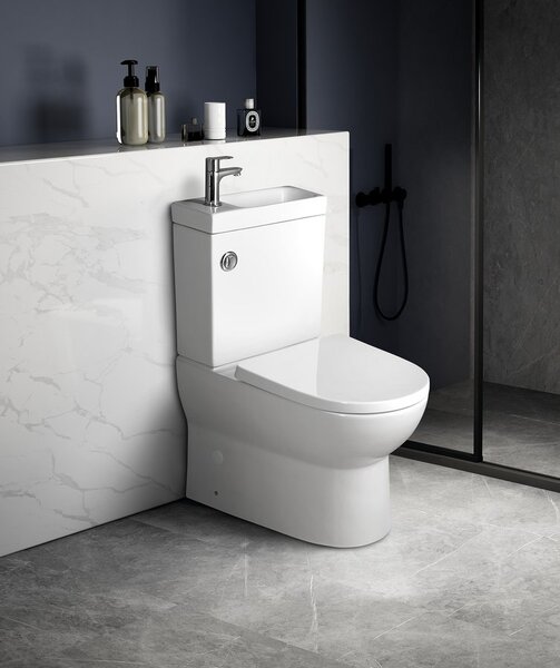 Aqualine Sapho, scaun WC YALTA, Soft Close, alb