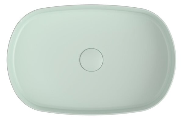 Sapho Sapho, chiuveta ceramica blat INFINITY OVAL, 55x36 cm, verde mat Mint, 10NF65055-2T
