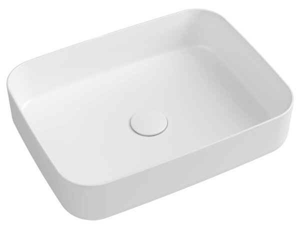 Sapho Sapho, Chiuvetă ceramică de blat INFINITY RECTANGLE, 50x36 cm, alb, 10NF65050