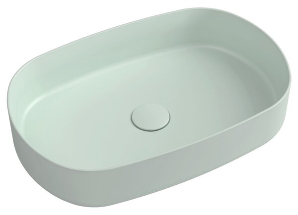 Sapho Sapho, chiuveta ceramica blat INFINITY OVAL, 55x36 cm, verde mat Mint, 10NF65055-2T