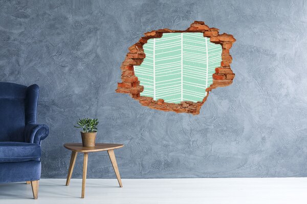 Fototapet un zid spart cu priveliște Perete verde în stil scandinav