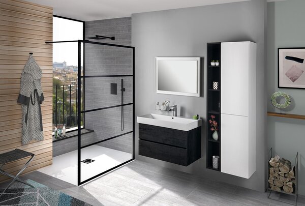 Sapho Sapho, Mobilier lavoar ODETTA 82x50x43.5cm, stejar negru, DT085-1818