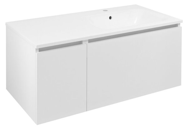 Sapho Sapho, Dulap LOREA cu chiuveta 101x46x51,5cm (30+70 cm), dreapta, alb mat, LE070-3131-R-01