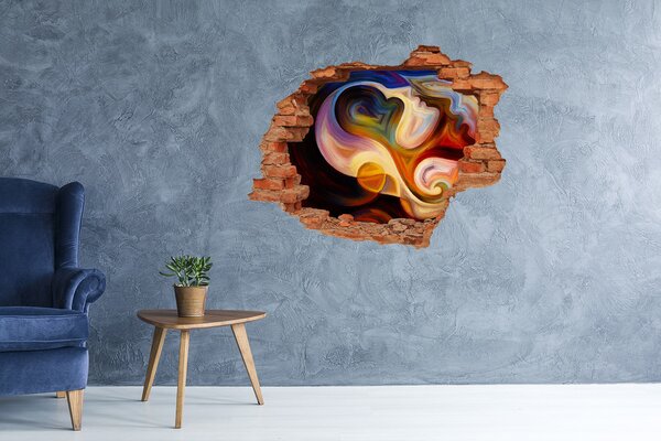 Autocolant un zid spart cu priveliște Peisaj abstract colorat