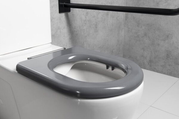 Sapho Sapho, scaun toaleta MEDIC, Slim, Soft Close, duroplast, alb, MC102-113