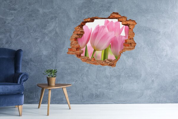 Autocolant 3D gaura cu priveliște Un vis floral în spatele peretelui
