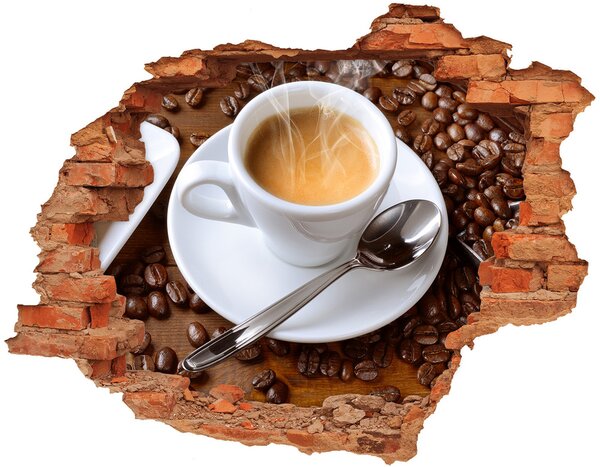 Autocolant 3D gaura cu priveliște cafea aromatică
