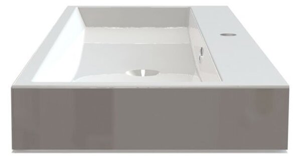 Sapho Sapho, chiuveta ORINOKO 100x42cm, marmura turnata, alb, OR100