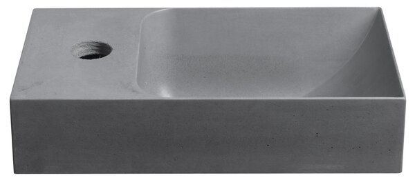 Sapho Sapho, chiuveta din beton PICCOLINO 30,8x17cm, robinet stanga, gri, PK30017