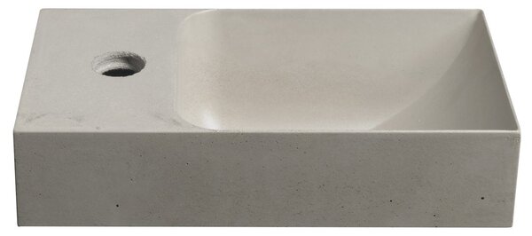 Sapho Sapho, chiuveta din beton PICCOLINO 30,8x17cm, robinet stanga, nisip, PK30014
