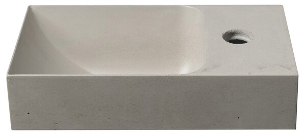 Sapho Sapho, chiuveta din beton PICCOLINO 30,8x17cm, robinet dreapta, nisip, PK30514