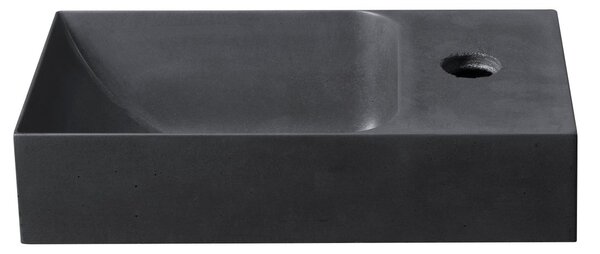 Sapho Sapho, chiuveta din beton PICCOLINO 30,8x17cm, robinet dreapta, antracit, PK30516