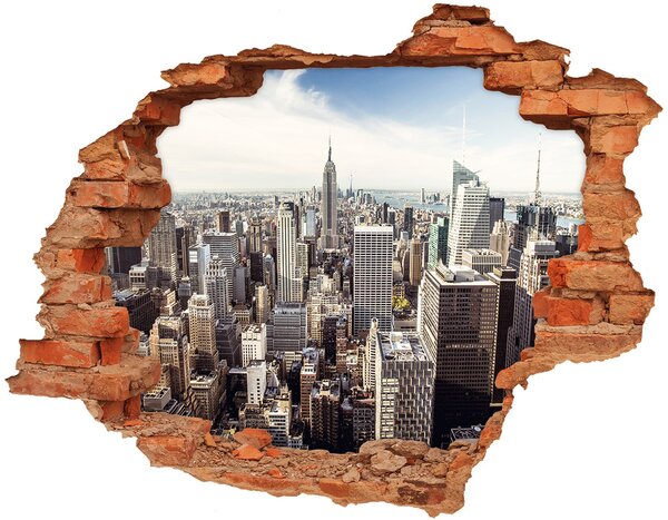 Autocolant un zid spart cu priveliște New York