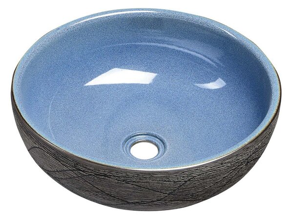 Sapho Sapho, chiuveta ceramica PRIORI, diametru 41cm, 15cm, albastru/gri, PI020