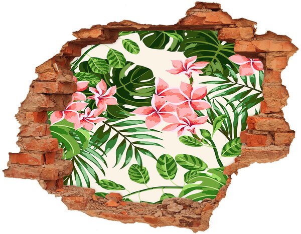 Autocolant un zid spart cu priveliște model floral
