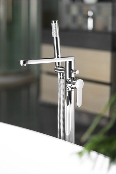 Sapho Sapho, baterie de baie SEMA cu racord la podea, 860 mm, crom, ZU420