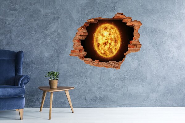 Autocolant de perete gaură 3D Explozie solară